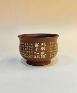 Chén tử sa cao cấp đất cũ nguyên khoáng bát nhã kinh 150ml đẹp CTS07