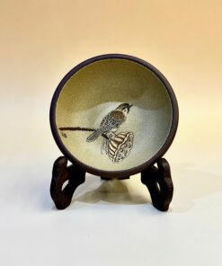 Chén tử sa cao cấp họa chim đất cũ đáy tào thanh ly chủ 100ml CTS10