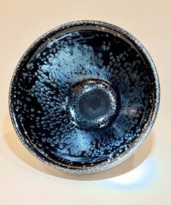 Chén thiên mục cao cấp hố đen vũ trụ nghệ nhân Trương Ngọc Trang thủ công 120ml to đẹp.