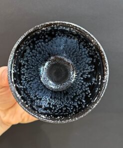 Chén thiên mục cao cấp hố đen vũ trụ nghệ nhân Trương Ngọc Trang thủ công 120ml to đẹp.