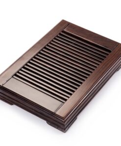 Khay trà gỗ gụ để ấm chén bền đẹp cỡ nhỏ đẹp 34x24cm KTG07