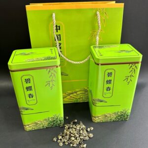 Trà bích loa xuân Động Đình Hồ loại cao cấp hộp 250g thơm ngon hương thương vị mạnh.