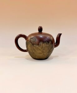 Ấm trà tử sa cao cấp khắc hoa mẫu đơn mỹ nhân kiên 260ml AKC165