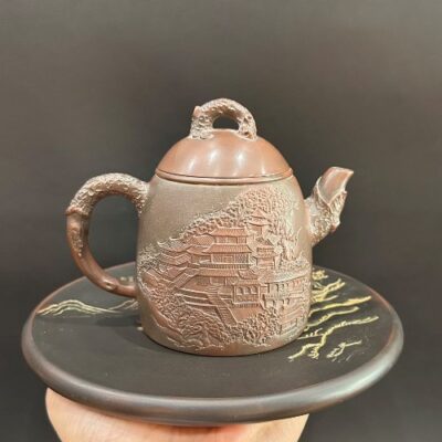 Ấm tử sa trung quốc đắt nhất hỏa biến đẹp gốc tùng 350ml kinh thành cổ cực đẹp.