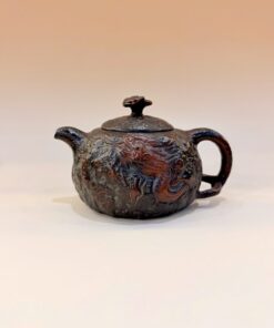 Ấm tử sa nê hưng cao cấp linh chi long ẩn thủ công 250ml đẹp AKC179