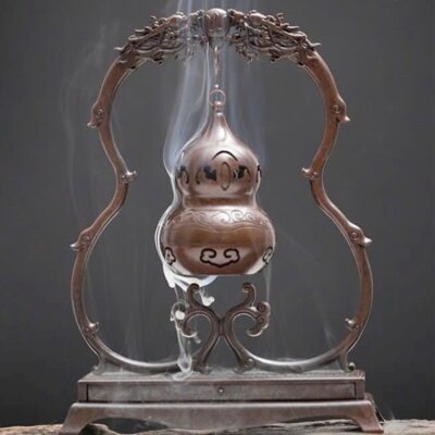 Lư xông trầm hương bằng đồng dáng hồ lô treo cao cấp LD15