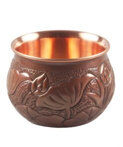 Chén đồng đỏ thủ công cao cấp hoa sen làm ly uống trà đẹp 50ml CD10