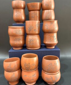 Chén tử sa nê hưng Nhiều dáng cao cấp hỏa biến thủ công 100ml làm ly trà đẹp.