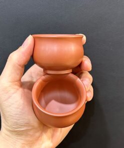 chén uống trà tử sa nê hưng màu đỏ đẹp làm ly nhỏ 55ml uống trà ngon