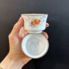 Ly uống trà sứ cảnh đức nhữ diêu vẽ tay quả lực thủ công đẹp 1101ml CS54
