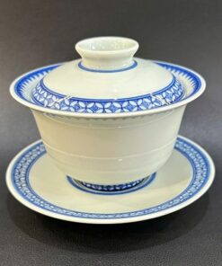 Ấm trà sứ thanh hoa cảnh đức dáng chén khải làm tiềm pha trà đẹp 160ml AS19