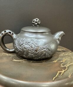 Ấm tử sa nê hưng hỏa biến đen dáng gốc tùng đại thụ đẹp 200ml pha trà đạo ngon