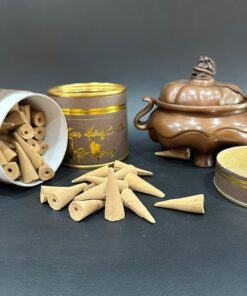 Nhang nụ trầm hương tự nhiên cao cấp thơm ngọt hậu lâu hộp 50 nụ xông thác khói hoặc lư