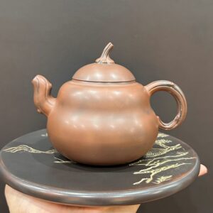 Ấm pha trà tử sa dáng hồ lô thủ công đep pha trà đạo quần ẩm đẹp 350ml.