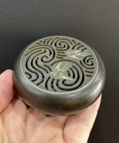 Lư trầm hương bằng đồng nguyên chất cỡ nhỏ hình chim đẹp bày bàn trà đạo