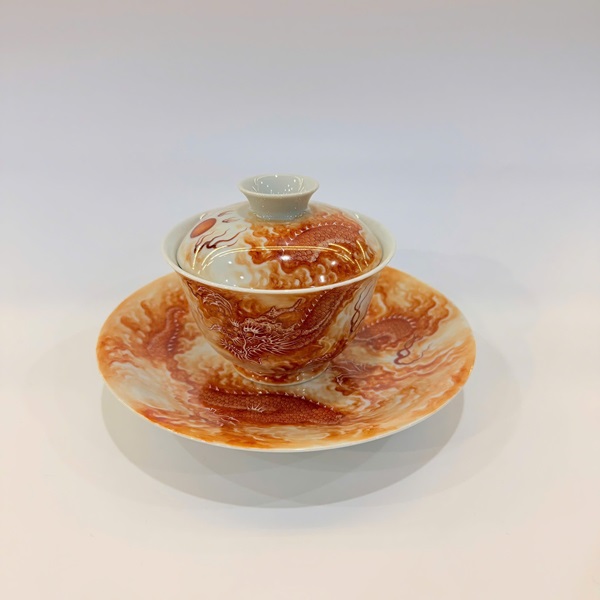 Chén khải sứ cảnh đức phấn thái cao cấp vẽ tay rồng đẹp làm tiềm pha trà AS73 - Ảnh 2