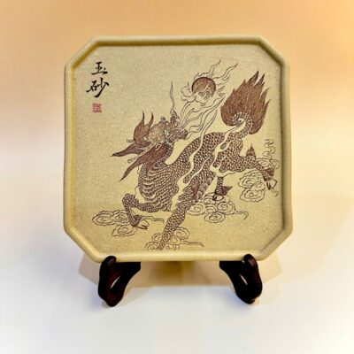 Đế ấm trà tử sa nguyên khoáng đất cũ đoàn nê dáng vuông 15x15x1cm DC95