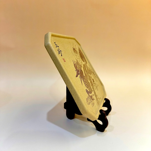 Đế ấm trà tử sa nguyên khoáng đất cũ đoàn nê dáng vuông 15x15x1cm DC95 - Ảnh 3