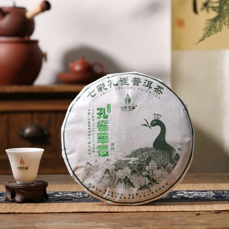 Trà phổ nhĩ sống thất thái khổng tước phượng hoàng xanh thượng hạng 2023 PNS03