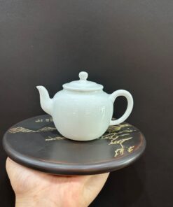 Ấm pha trà sứ cảnh đức men lam cao cấp cỡ nhỏ 180ml đẹp AS47