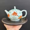 Ấm trà sứ cảnh đức cao cấp vẽ tay cá vàng đẹp pha trà ngon 250ml AS44