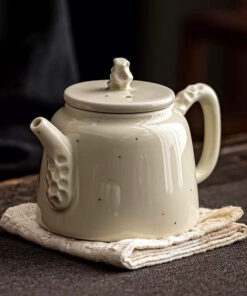 Ấm trà sứ pha trà dáng đức trung bạch định giá rẻ AS13