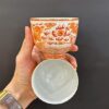 Chén sứ cảnh đức dáng cao vẽ tay long phụng làm ly trà chủ đẹp 130ml CS67