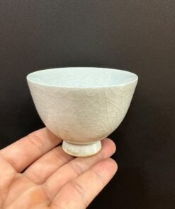 Chén sứ men rạn gốm quân diêu nung củi làm ly trà 85ml CND05