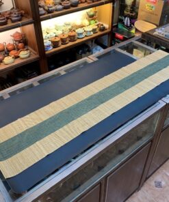 Chiếu trà tre cỡ dài 150x30cm trang trí bàn trà nẹp vải DC50.