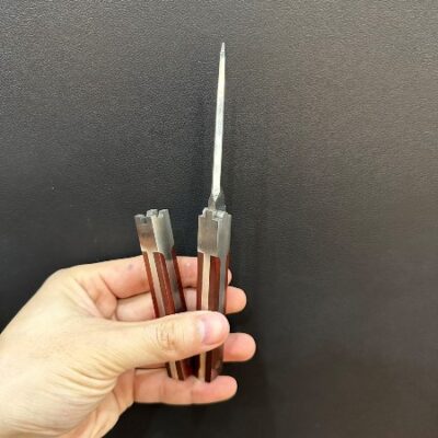 Dao tách trà phổ nhĩ cao cấp lưỡi inox cán gỗ hương đẹp 18cm DC39.