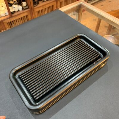 Khay trà bakelite dạng phíp màu đen cỡ nhỏ đẹp 40x20cm pha trà đối ẩm