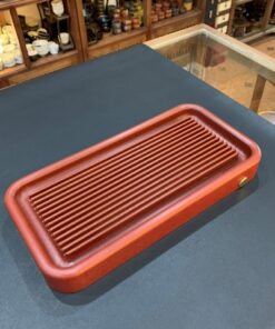 Khay trà phíp bakelite cỡ nhỏ để ấm chén màu đỏ 40x20cm pha trà đối ẩm
