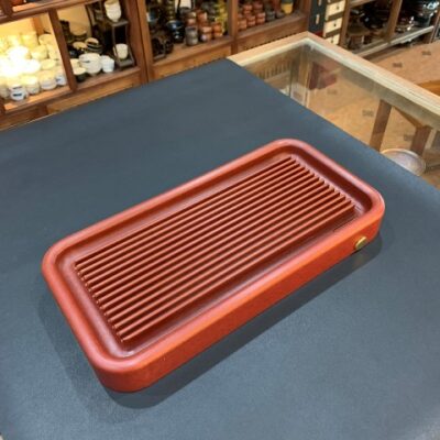 Khay trà phíp bakelite cỡ nhỏ để ấm chén màu đỏ 40x20cm pha trà đối ẩm