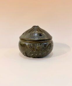 Lư đồng xông trầm hương dáng búp sen bằng đồng nguyên chất đẹp LD35