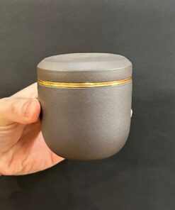 Lọ đựng trà tử sa nguyên khoáng đất cũ màu hắc cỡ nhỏ 180ml HT74.