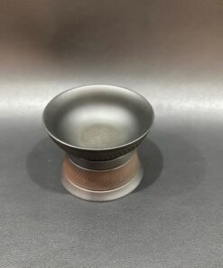 Lọc trà sứ cao cấp dùng làm lược trà tốt  màu đen màng lỗ đục tay thủ công.