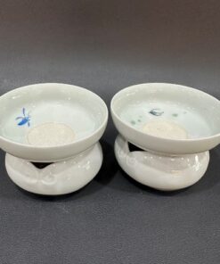 Lọc trà sứ gốm men lam cao cấp màng lọc đục thủ công nhỏ bền đẹp.