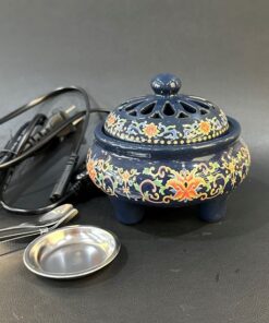 Lư điện xông trầm hương dạng bột hoặc miếng 3 chân đẹp LS03.