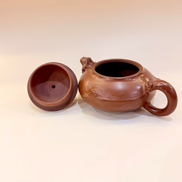 Ấm trà tử sa nê hưng thủ công gốc cây pha trà cực đẹp 200ml AKC63 - Ảnh 4