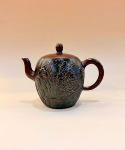 Ấm trà mỹ nhân kiên hỏa biến khắc sơn thủy hỏa biến 250ml AKC94