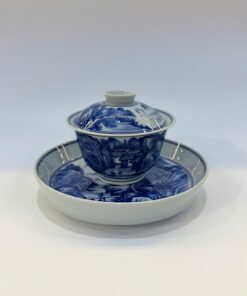 Chén khải sứ cảnh đức cao cấp làm tiềm pha trà có nắp vẽ tay AS55