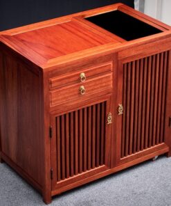 Tủ trà kiêm bàn trà gỗ hương tích hợp cao cấp 64cm.