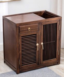 Bàn Trà Di Động Gỗ Óc Chó kt 67x66x41cm BT17