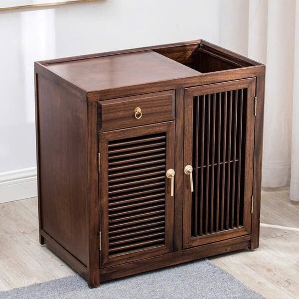 Bàn Trà Di Động Gỗ Óc Chó kt 67x66x41cm BT17