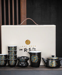 Bộ ấm trà sứ cảnh đức cao cấp lòng trắng pha trà ngon có hộp sang trọng làm quà biếu.