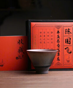 Chén kiến trản sắc men sợi tóc nghệ nhân thiên mục Trần Quốc Phi CTM67