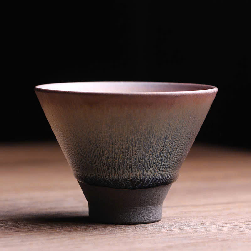 Chén kiến trản sắc men sợi tóc nghệ nhân thiên mục Trần Quốc Phi CTM67 - Ảnh 2