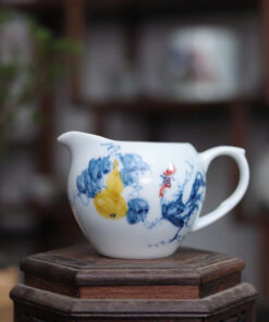 chuyên trà sứ cảnh đức vẽ tay hình gà làm chén tống đẹp 180ml CT42.