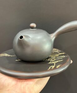 Ấm trà tử sa đường vũ quai ngang gốm nê hưng thủ công đẹp 250ml AKC243