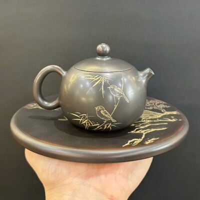 Ấm trà tử sa nê hưng cao cấp dáng tây thi nhỏ đẹp pha 2 người thủ công 150ml.